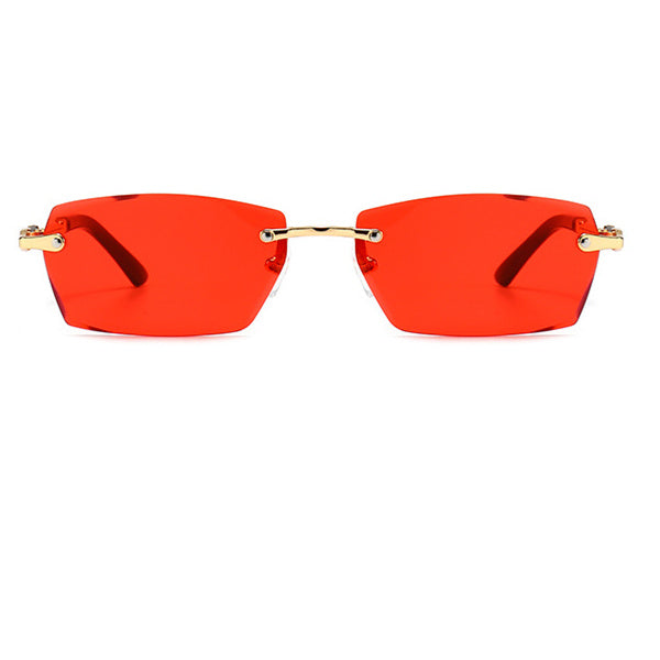 Frameless Trim Sunglasses Personality Jelly Color