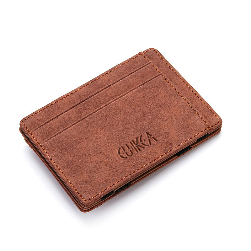 Flip Wallet Creative Men Magic Wallet Polyurethane Card Holder