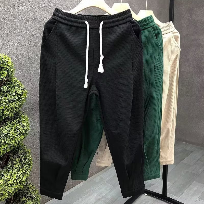 High-grade Elastic Waist Loose Casual Pants For Men