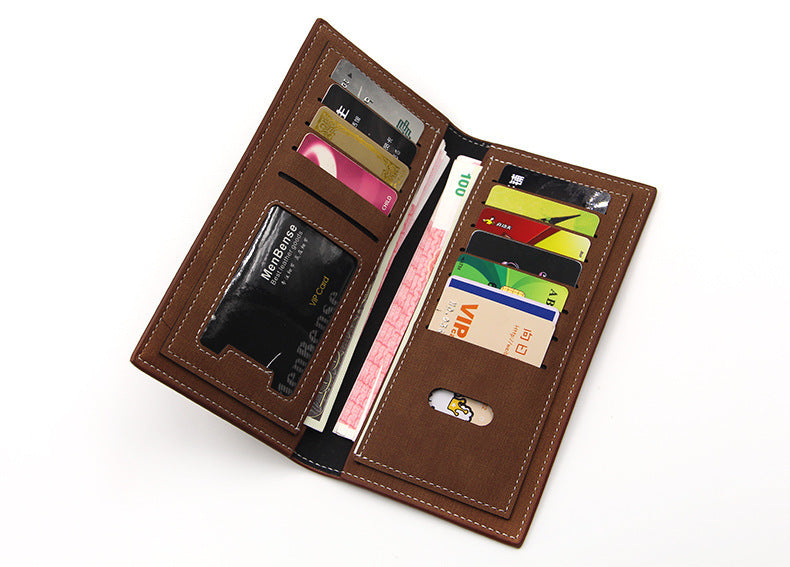 Men's Wallets Long Vertical Large Capacity