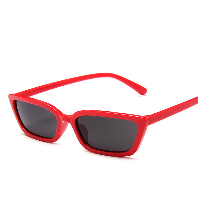 Retro colorful square small frame sunglasses