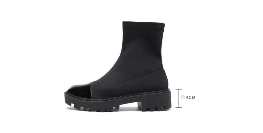 Platform socks boots women's boots