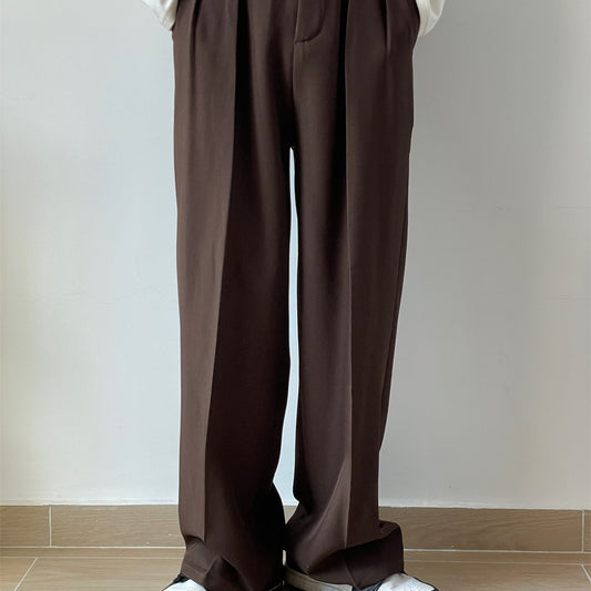 Spring And Autumn Japanese Draping Suit Pants For Men