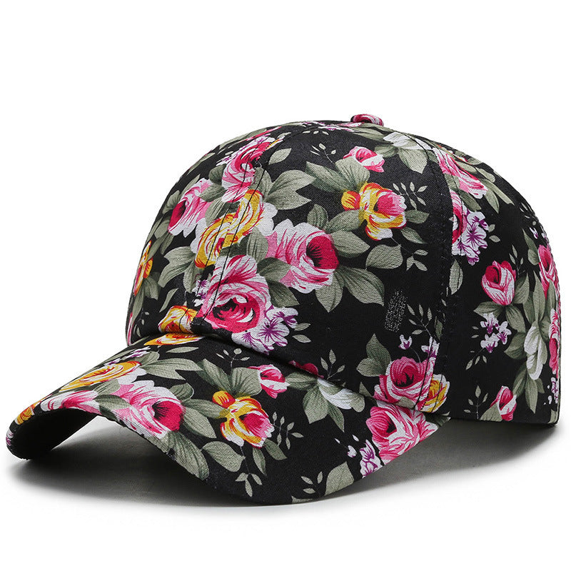 All-match Cotton Sunshade Small Floral Baseball Cap