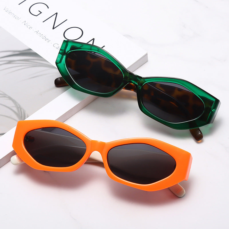 Small Frame Color Fashionable Personality Sunglasses