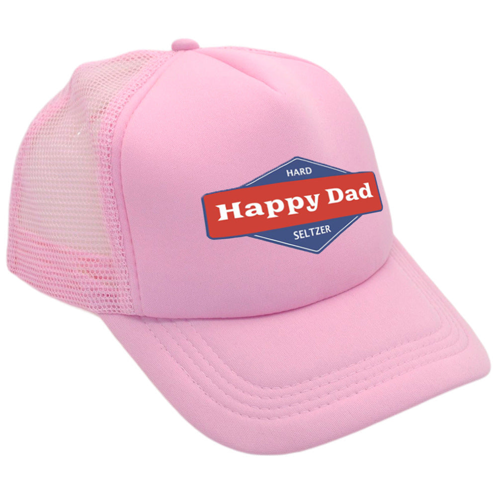 Hot Solid Color Mesh Happy Dad Baseball Summer Hat Male Truck Driver Mesh Peaked Cap