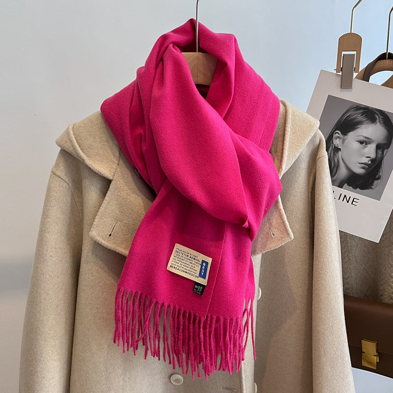 High-end Versatile Shawl Warm Thickened Scarf Dual-purpose