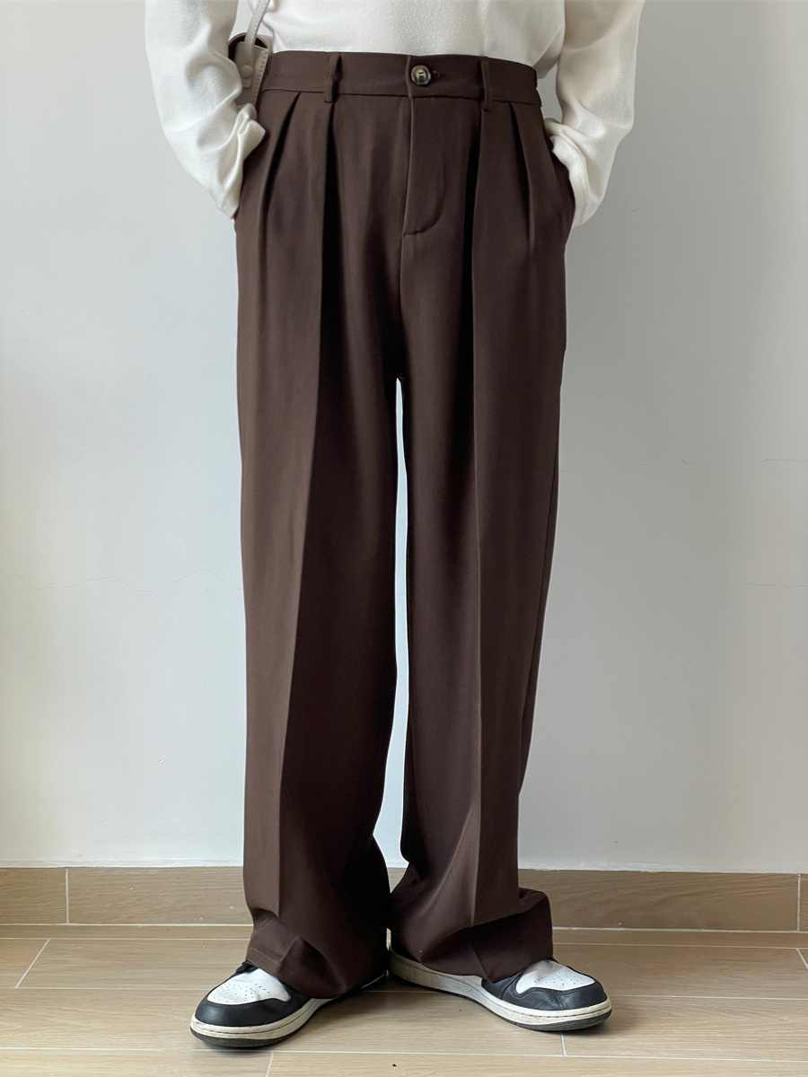 Spring And Autumn Japanese Draping Suit Pants For Men