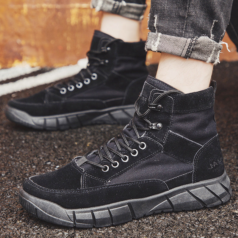 Outdoor Work Boots Summer Cotton Boots Zhongbang Men's Boots Cloth Shoes