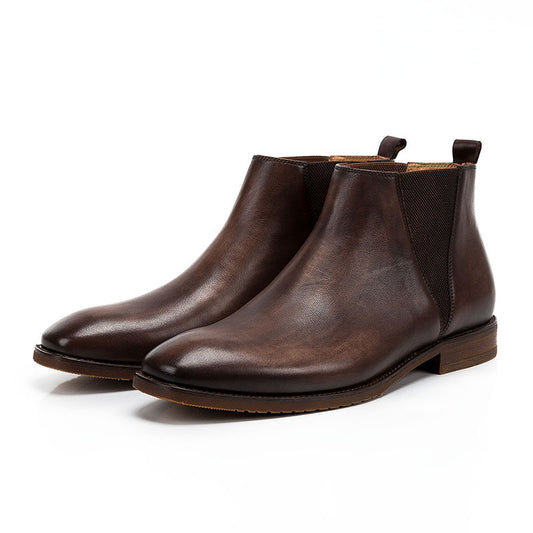 Cowhide  Boots Mid-cut Martin Boots