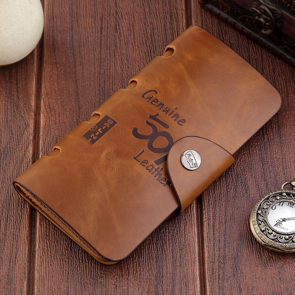 Multifunctional Dollar Bill Leather Long Retro Suit Bag