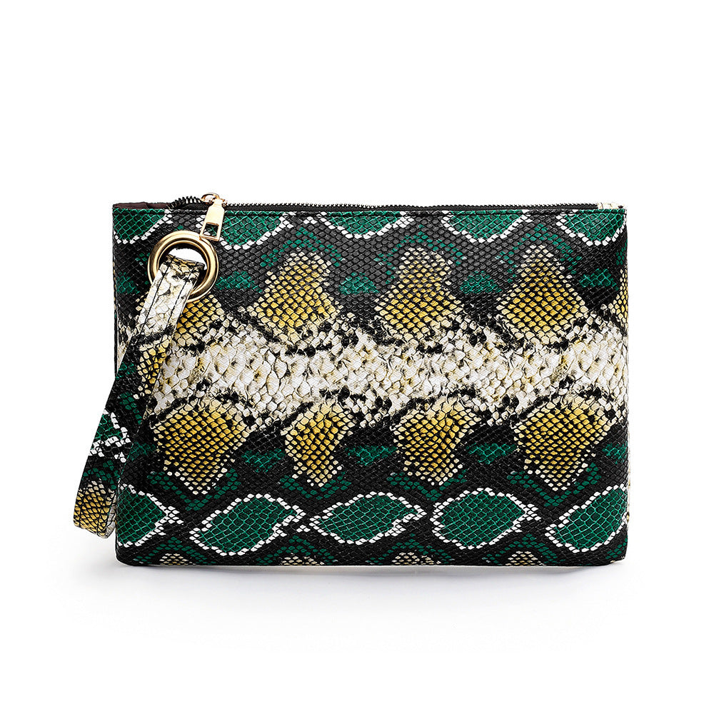 Snake shaped Pu hand bag for women