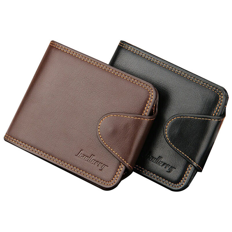 Casual Men's Horizontal Zipper Buckle Wallet