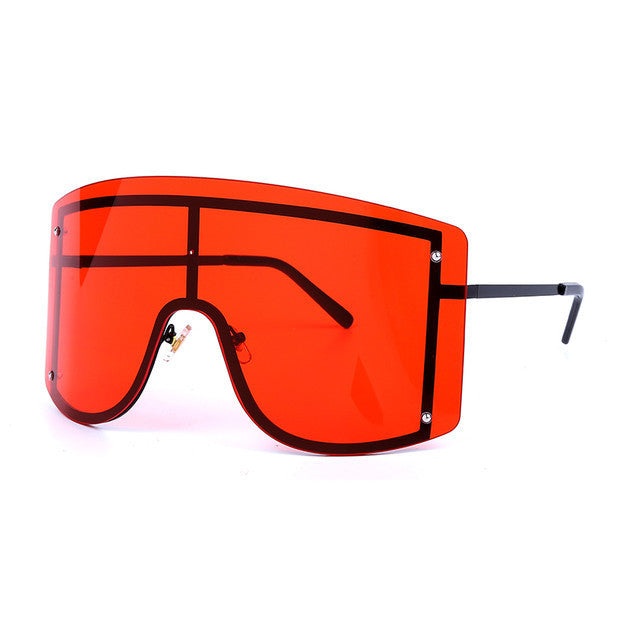 Women Square Polarized Glass Lens Sunglasses