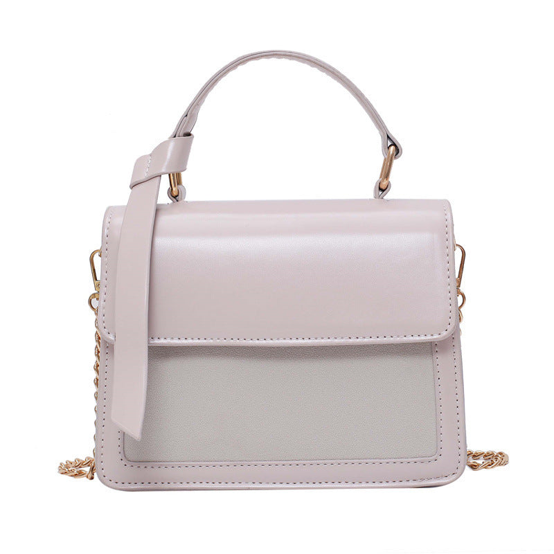 Solid color crossbody small square bag