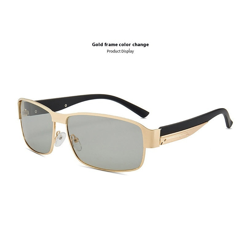 Men's Retro Metal Polarized Sunglasses