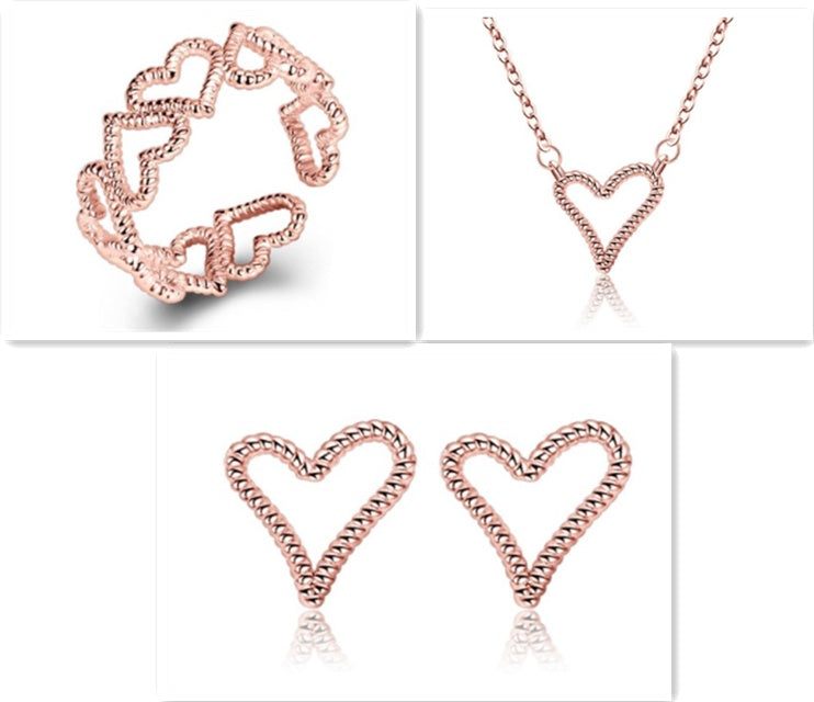 Sterling silver heart-shaped jewelry