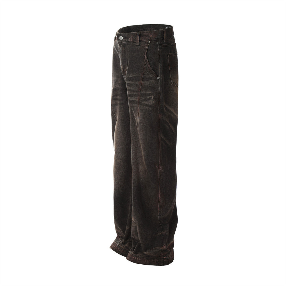 Casual Straight-leg Wide Leg Pants For Men