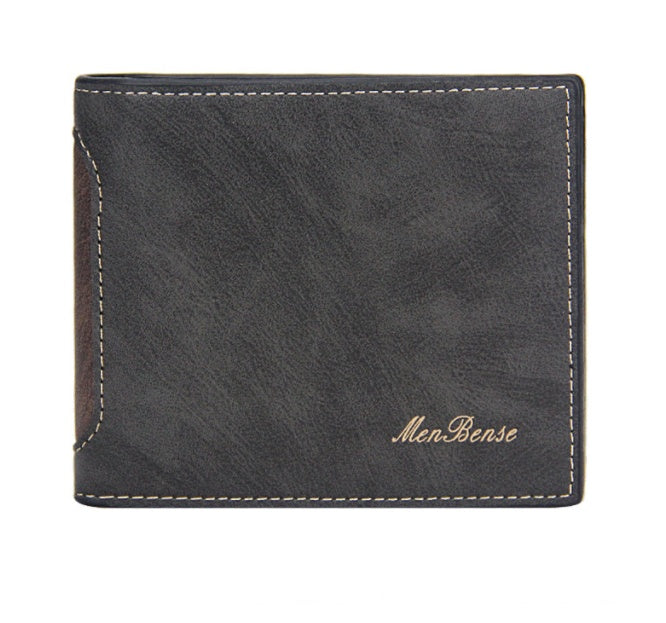 New Men's Wallets Short Leisure Splicing