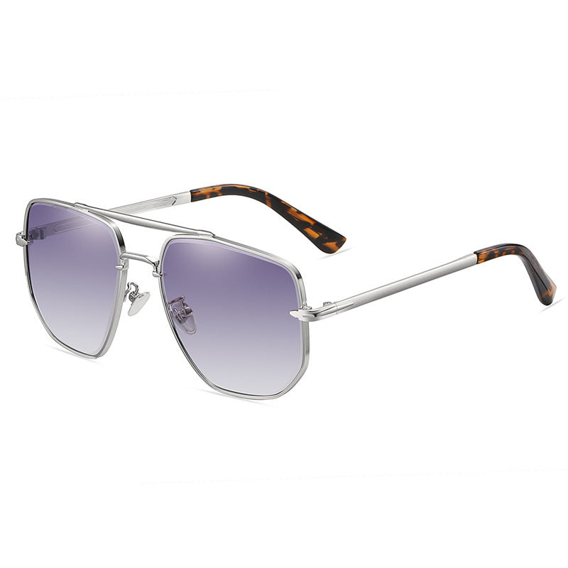 Men's Double Bridge Gradient Cut Sunglasses