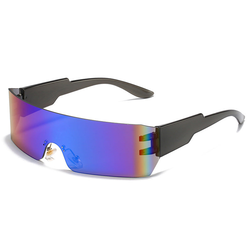 New Rimless Trendy Colorful Reflective Sunglasses