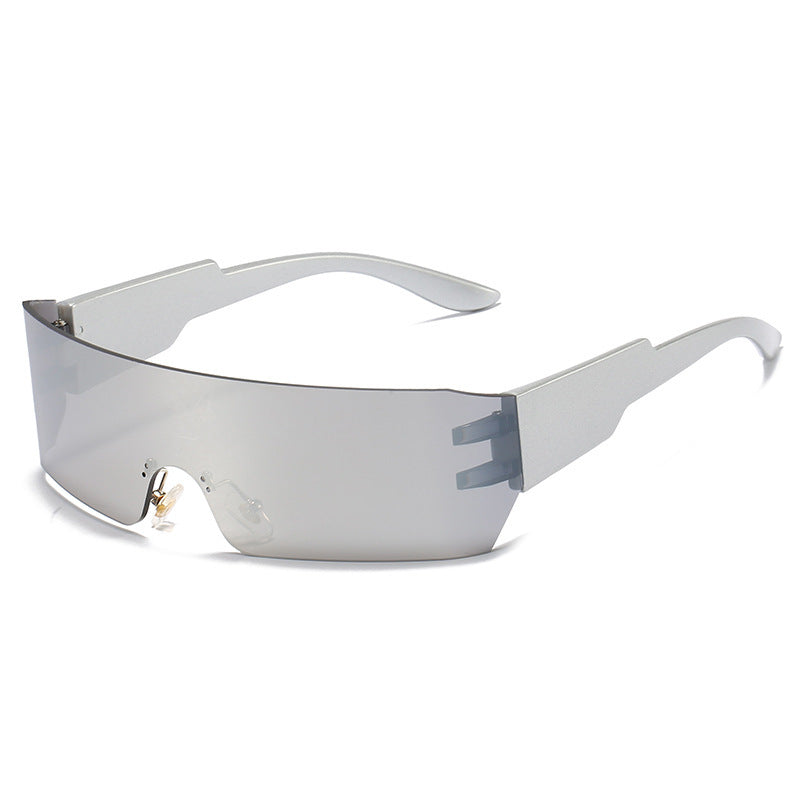 New Rimless Trendy Colorful Reflective Sunglasses