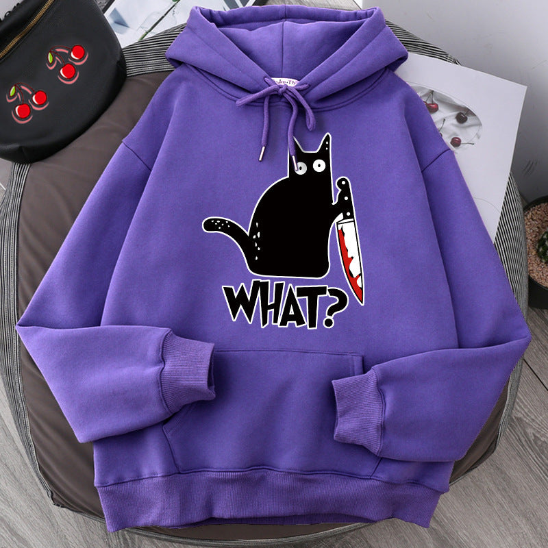 Killer Black Cat Surprised Hoodies For Him