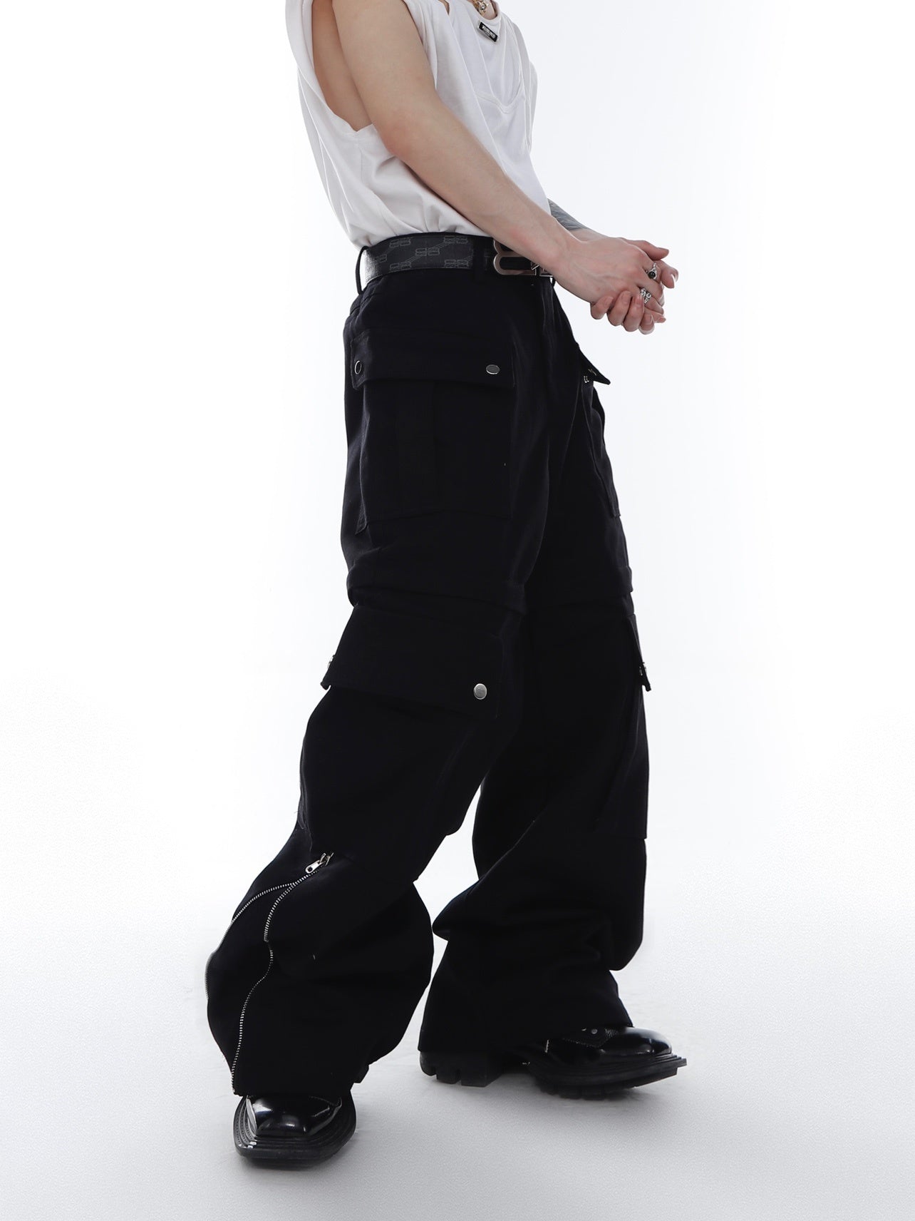 Unisex White Wide Leg Pants For Men