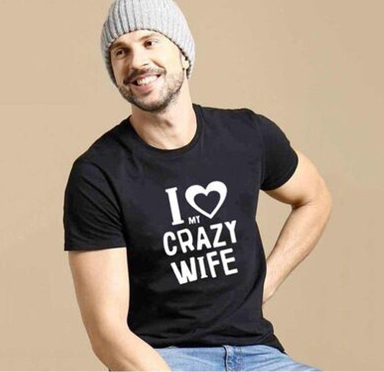 European And American Couples Short-sleeved T-shirts For Men And Women