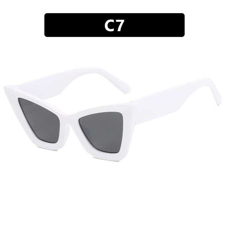 Large Frame Cat Eye Simple Sunglasses