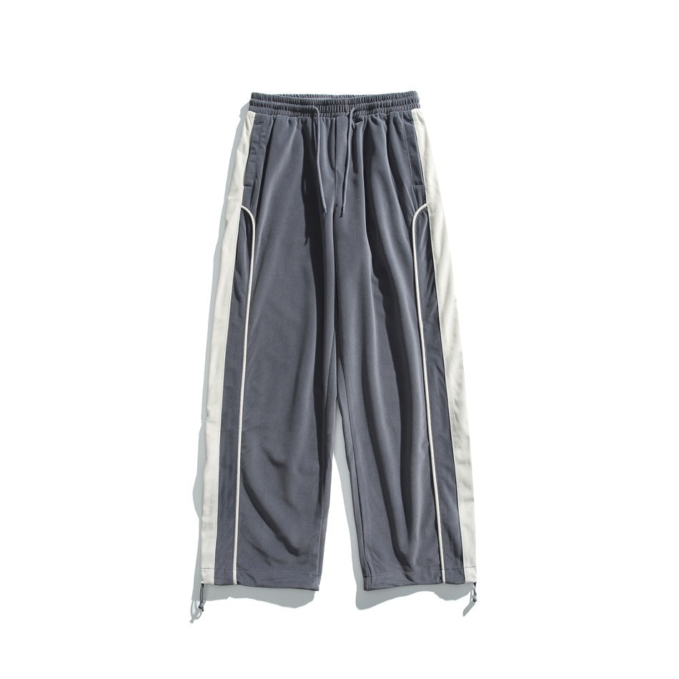 Retro Color Matching Sports Casual Pants For Men