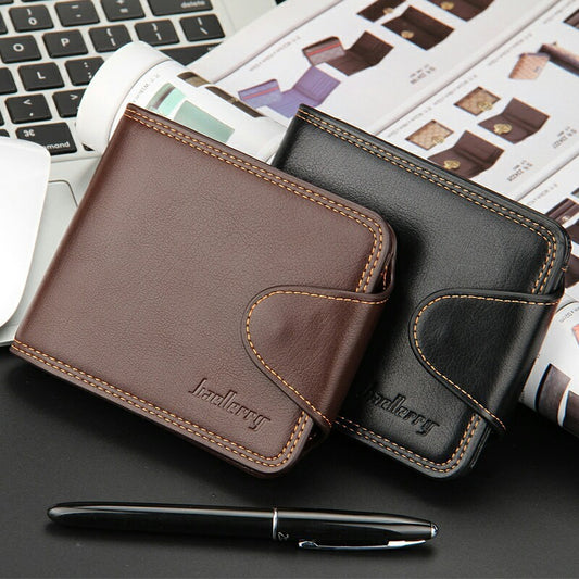 Casual Men's Horizontal Zipper Buckle Wallet