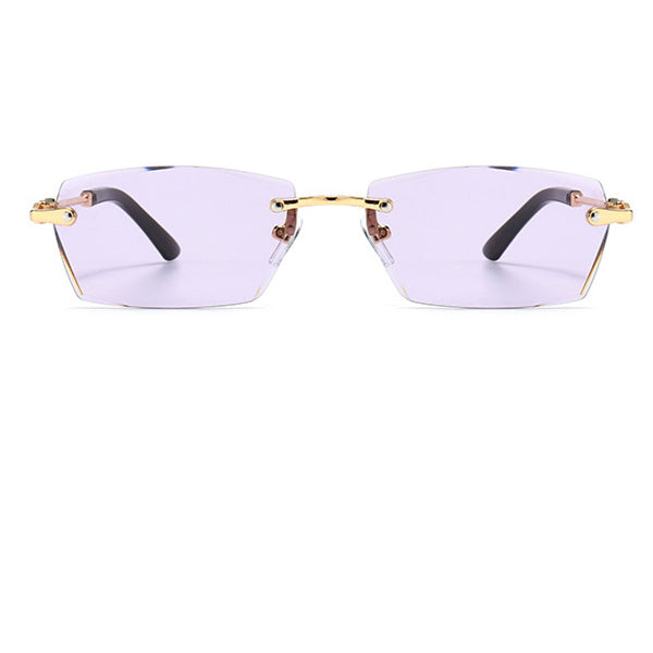 Frameless Trim Sunglasses Personality Jelly Color