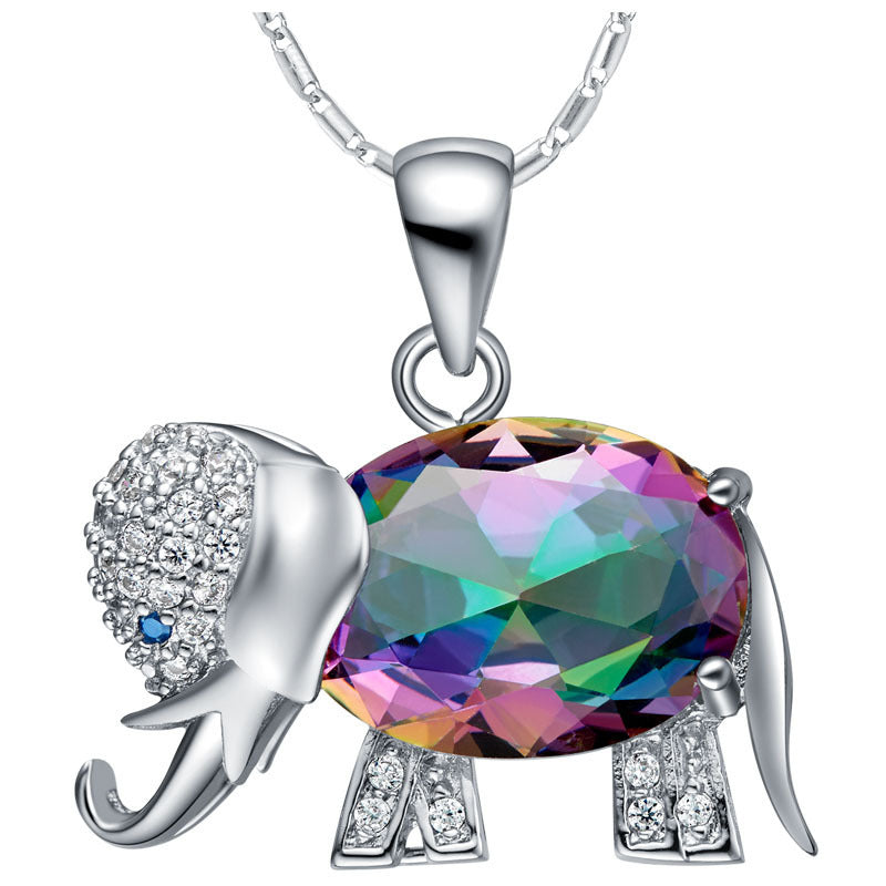 Elephant Gem Set Colorful Jewelry