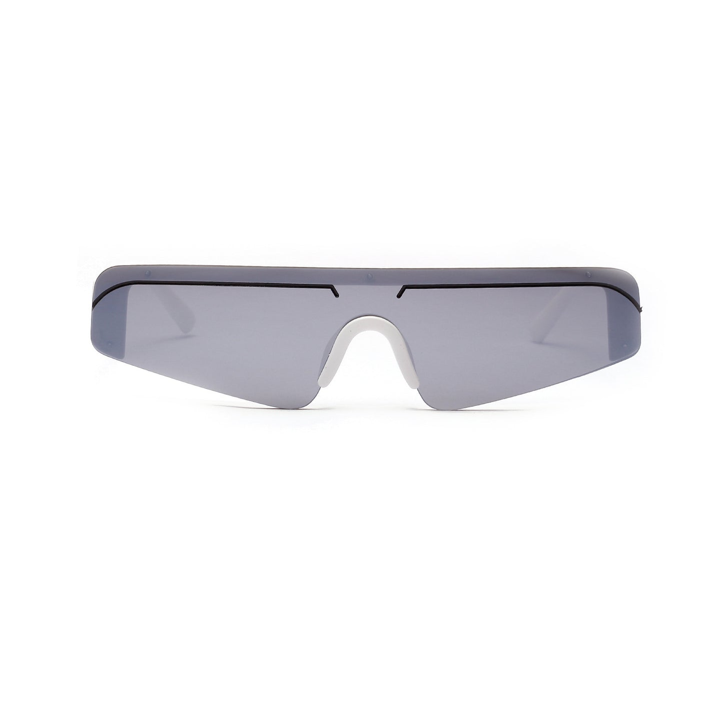 Rimless women's sunglasses with powder film