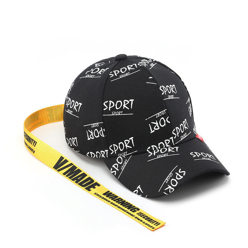 Personalized Graffiti Printed Curved Brim Baseball Cap