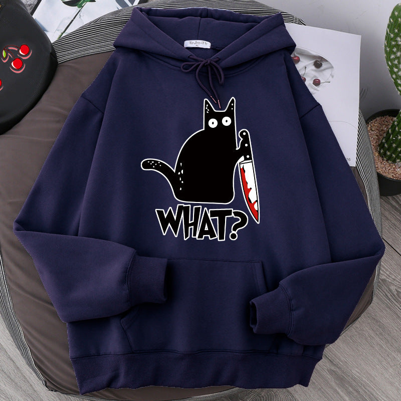 Killer Black Cat Surprised Hoodies For Him